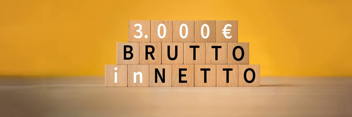 Wie viel ist 3.000 € brutto in netto?